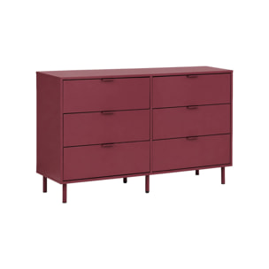 Commode décor bois et métal 6 tiroirs ELLIE