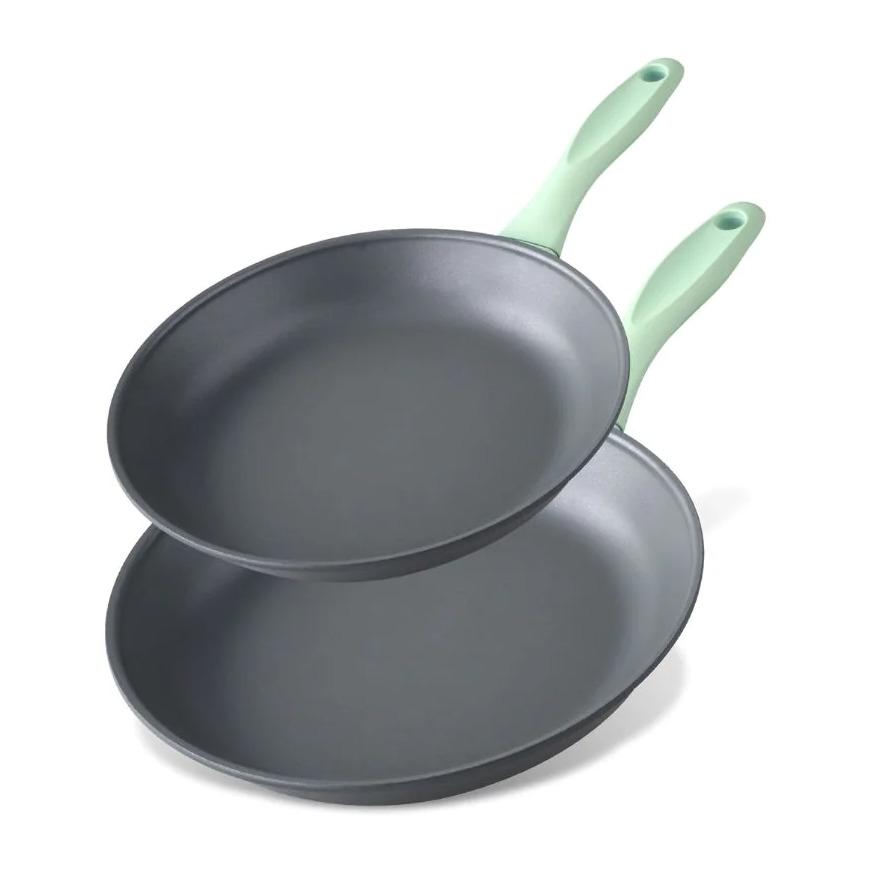 Lot de 2 poêles à frire de 20 cm et 24 cm en aluminium recyclé Fackelmann Ecolution