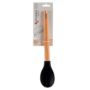 CUCHARA SILICONA MANGO MADERA DE HAYA 30CM