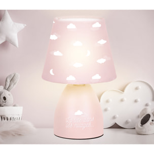 Lampe De Chevet Enfant Rose Et Gris