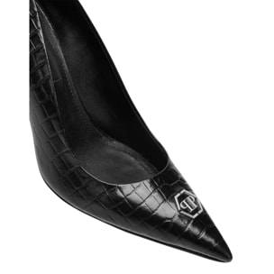 PHILIPP PLEIN Cocco Print Decolette Mid Heels Hexagon 9