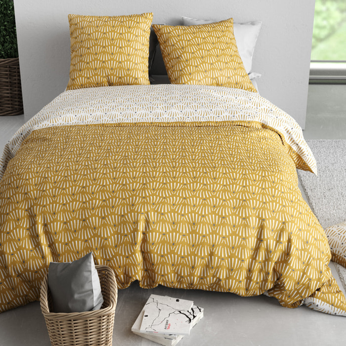 Parure housse de couette 3pcs polycoton rachel