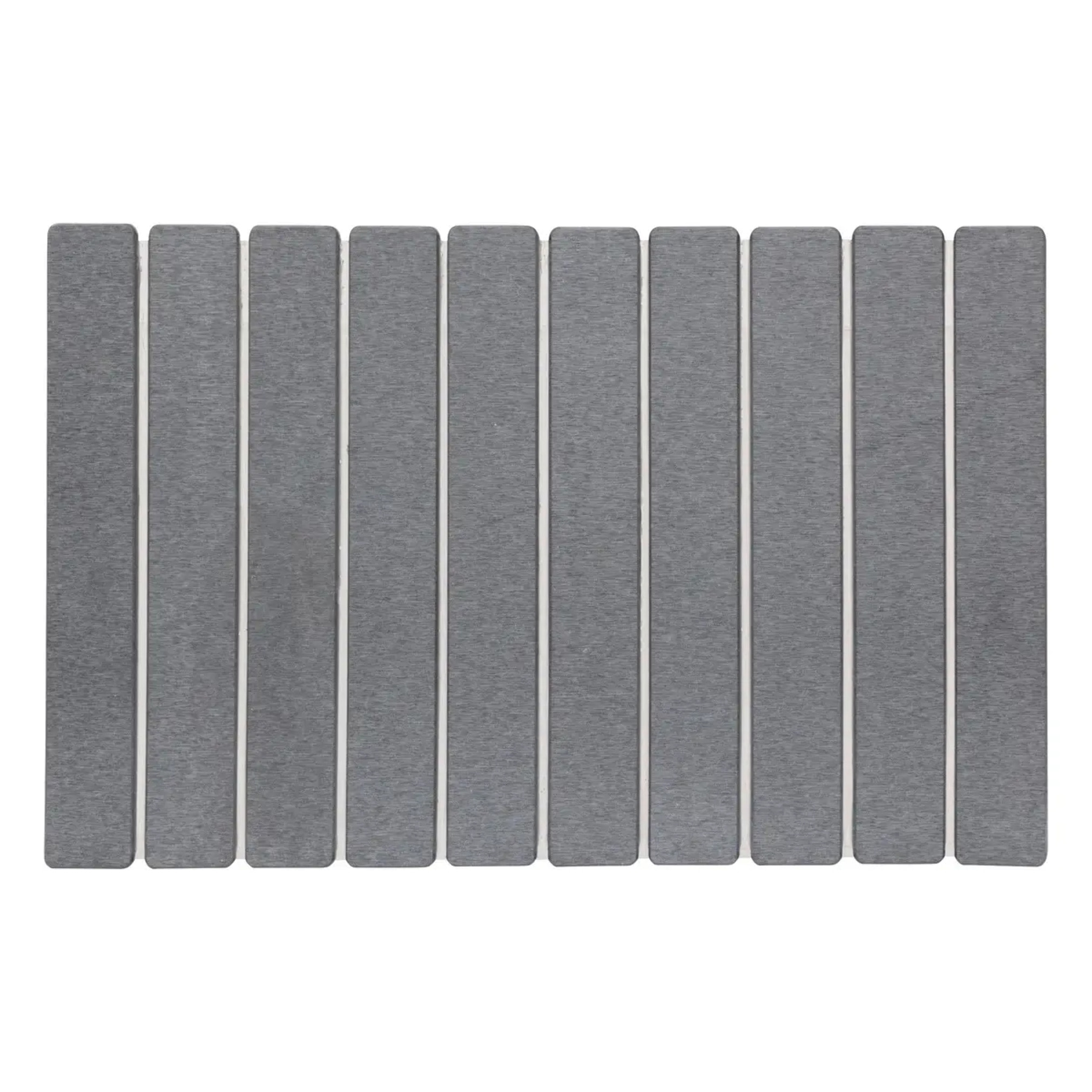 Tapis de bain caillebotis en diatomite gris 59x39cm