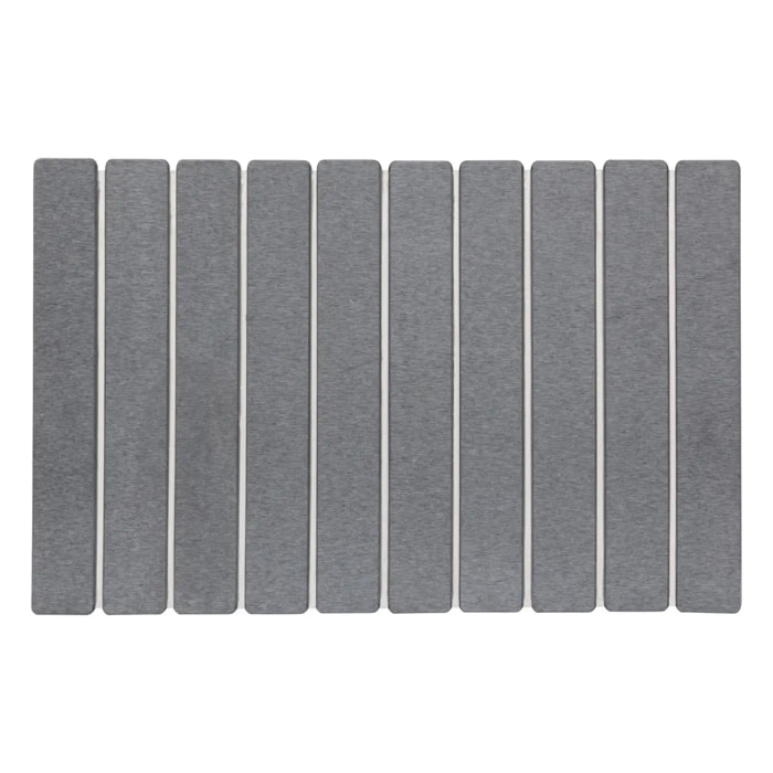 Tapis de bain caillebotis en diatomite gris 59x39cm