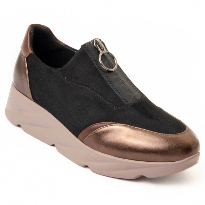 Sneaker De Plataforma - Negro - Altura: 4 Cm