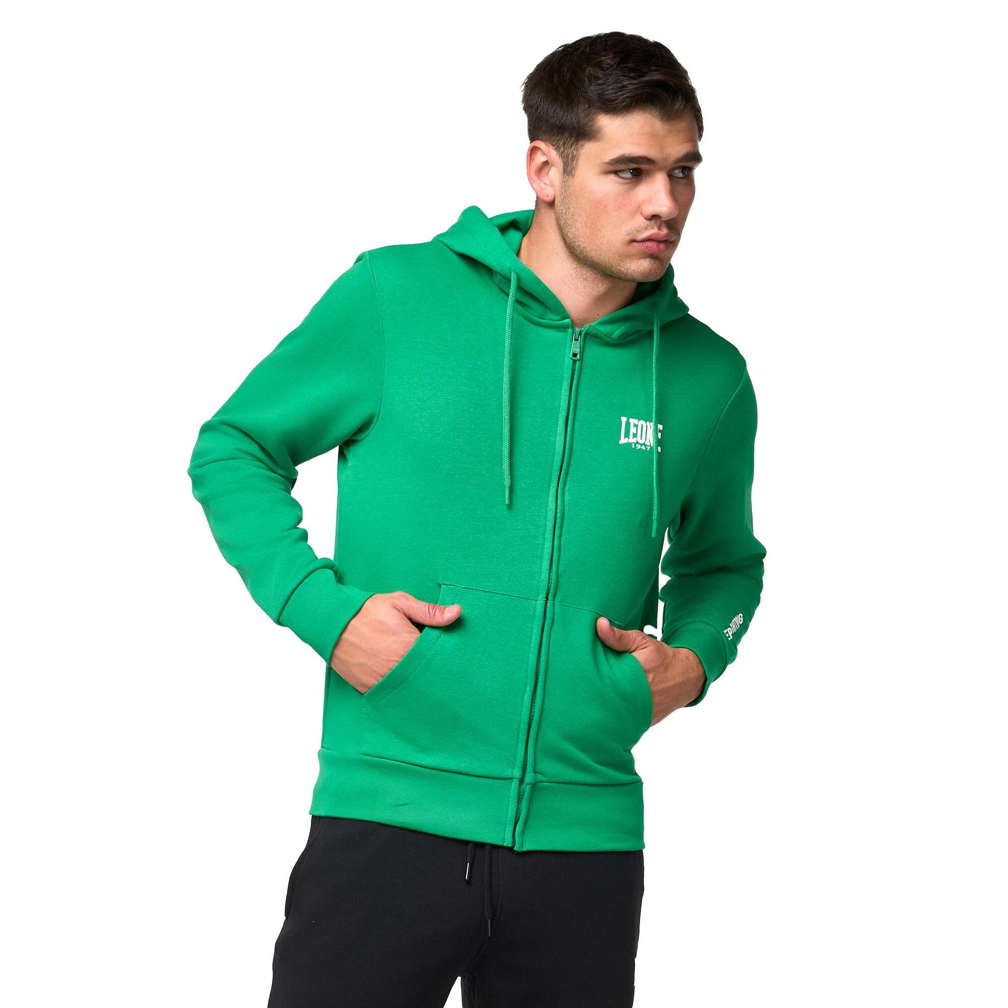 Tuta da uomo con Felpe con cappuccio e zip e pantalone non felpata Leone Basic