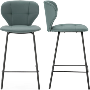 Lot de 2 tabourets en tissu - SVEA