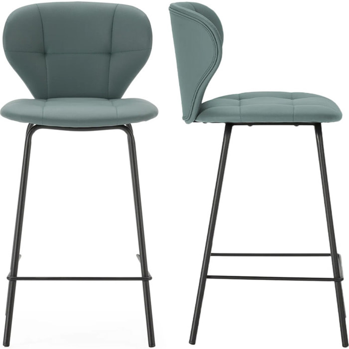 Lot de 2 tabourets en tissu - SVEA