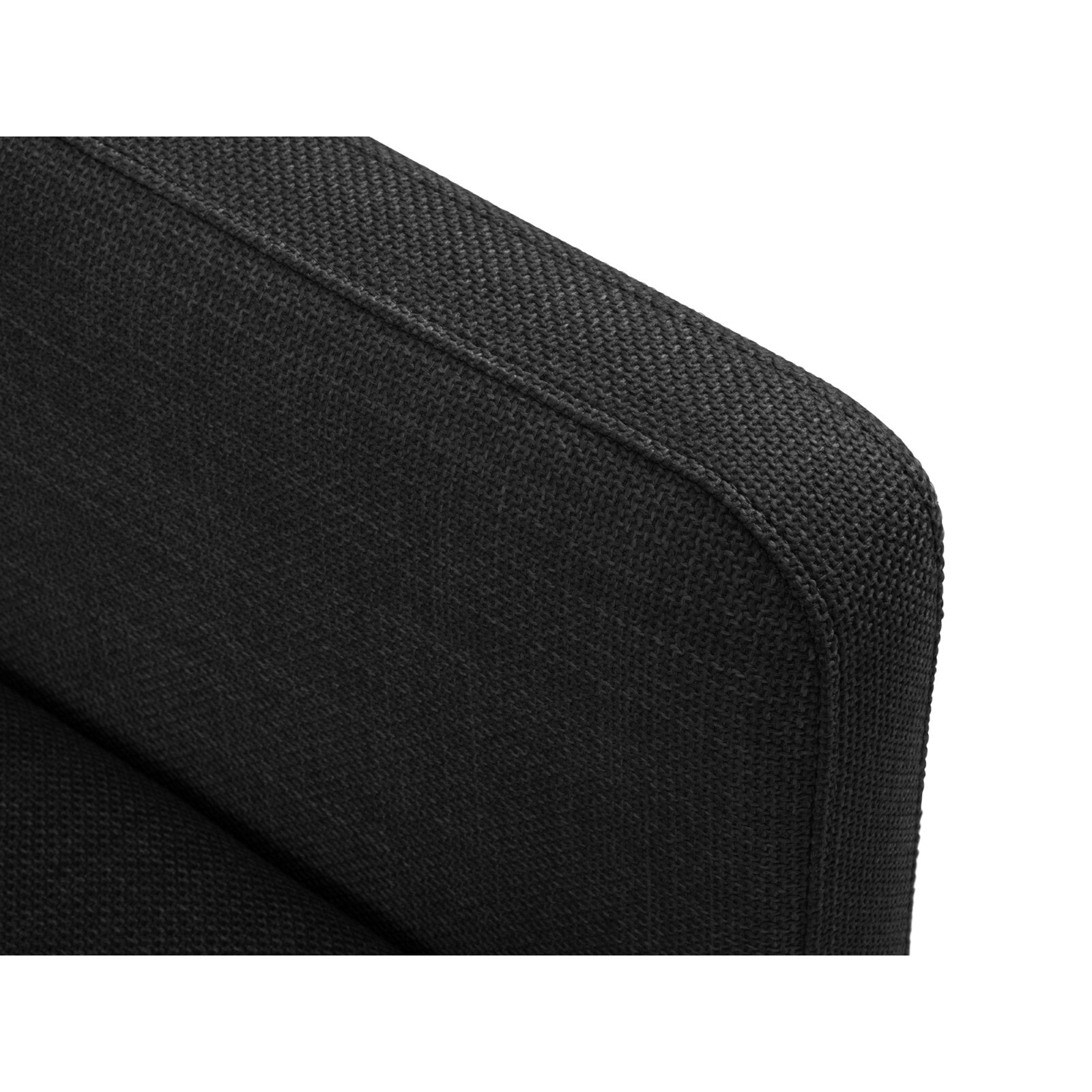 Canapé d'angle droit convertible avec coffre de rangement "Yanis" 5 places en tissu structurel gris foncé