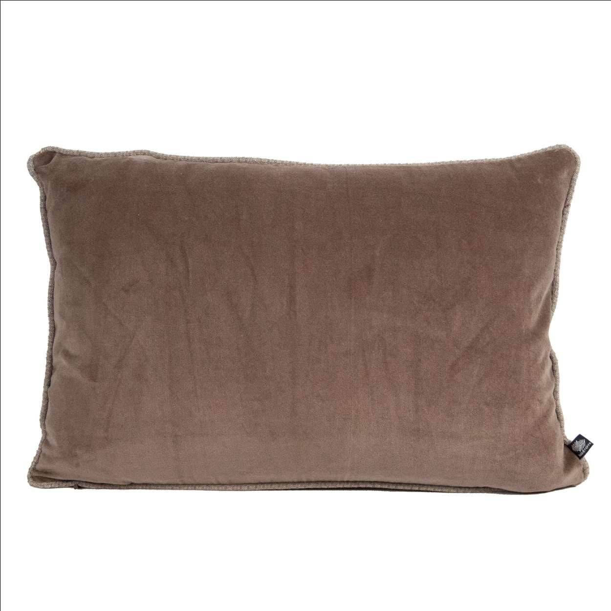 Coussin en velours réversible - Taupe