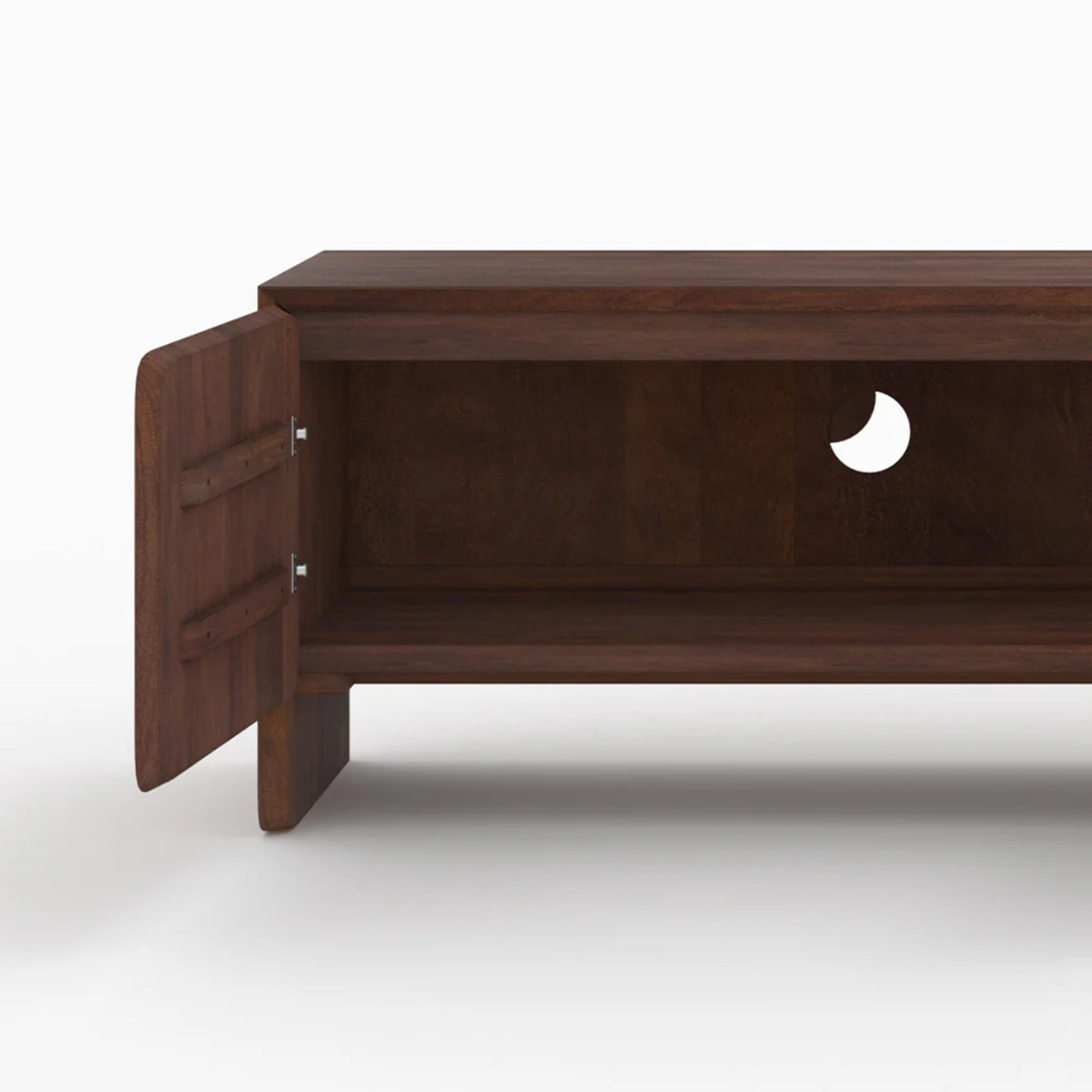 Meuble TV en bois de manguier 3 portes 150 cm - Achille