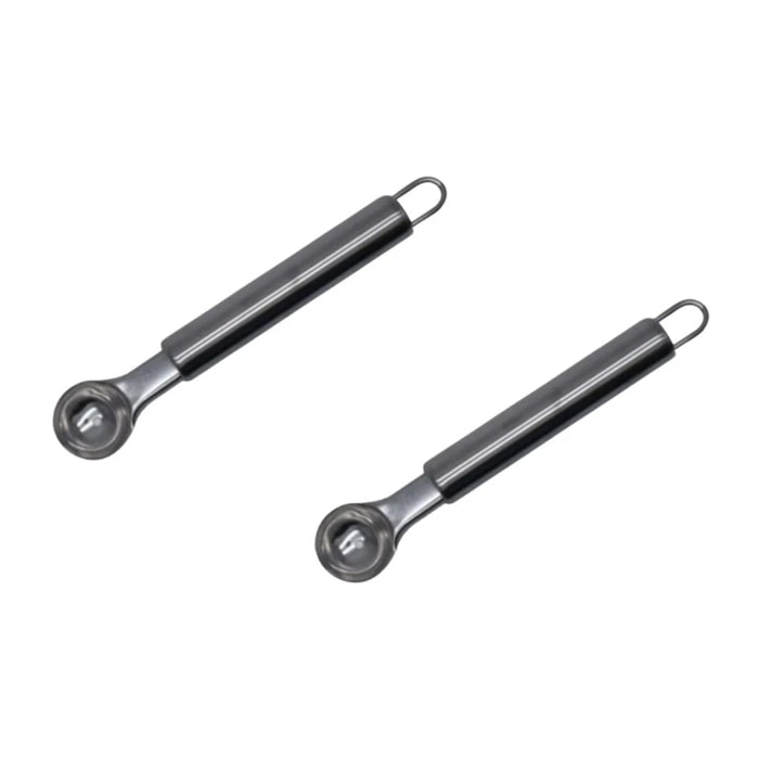 Set de 2 ustensiles de cuisine cuillère à melon en inox Fackelmann Elemental