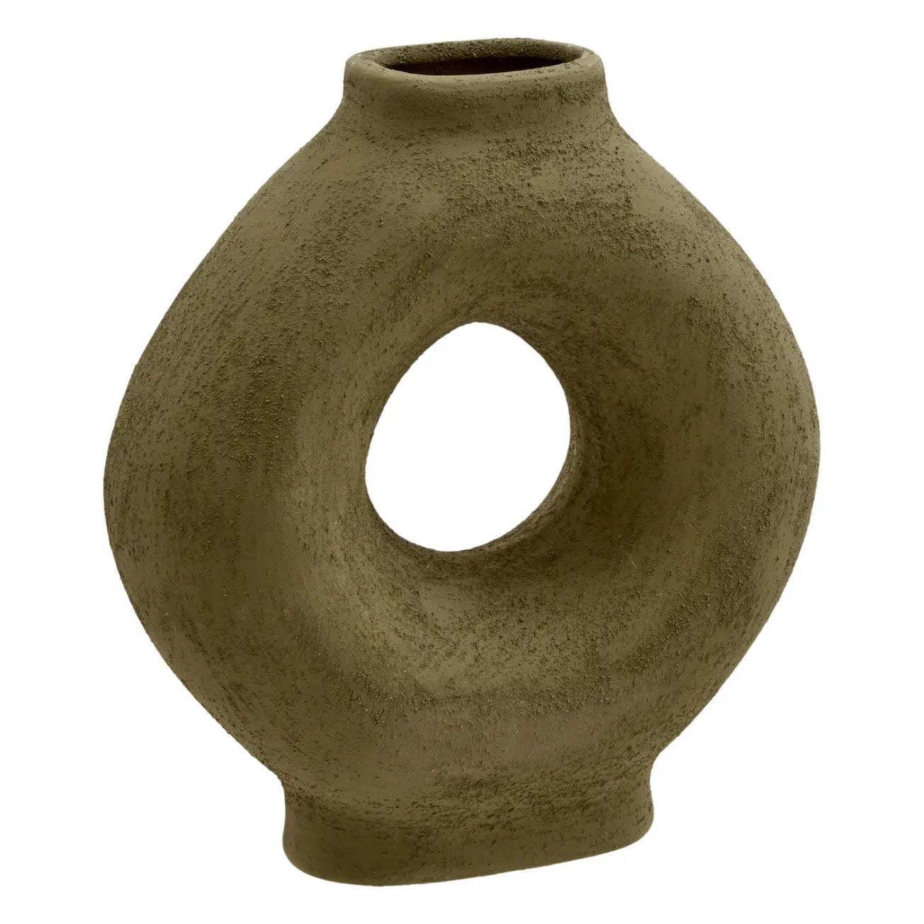 Vase en céramique Brea H.23cm vert