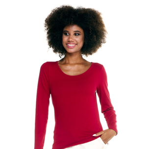 T-shirt Leone donna con maniche lunghe Basic