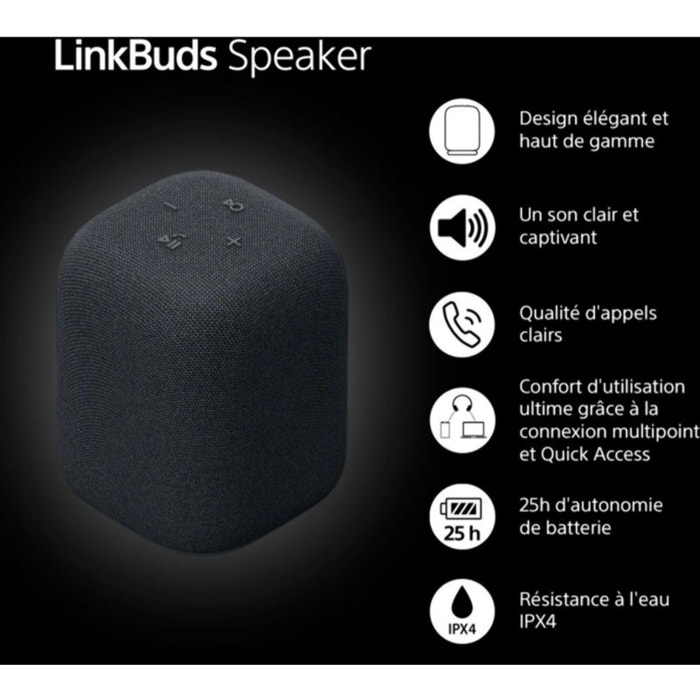 Enceinte portable SONY LINKBUDS Speaker Noire