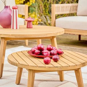 Salon de jardin bois d'acacia et cordes 4 places SAMOS