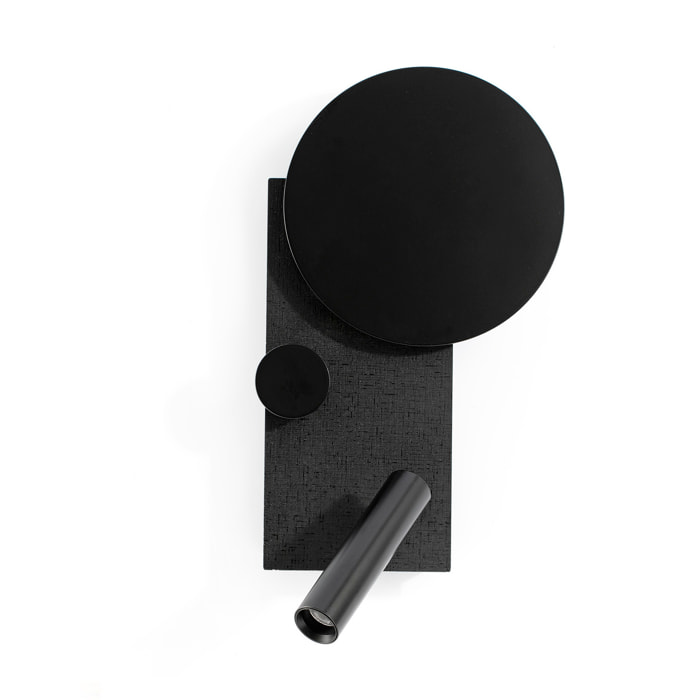 KLEE Lampe applique gauche noir avec lecteur