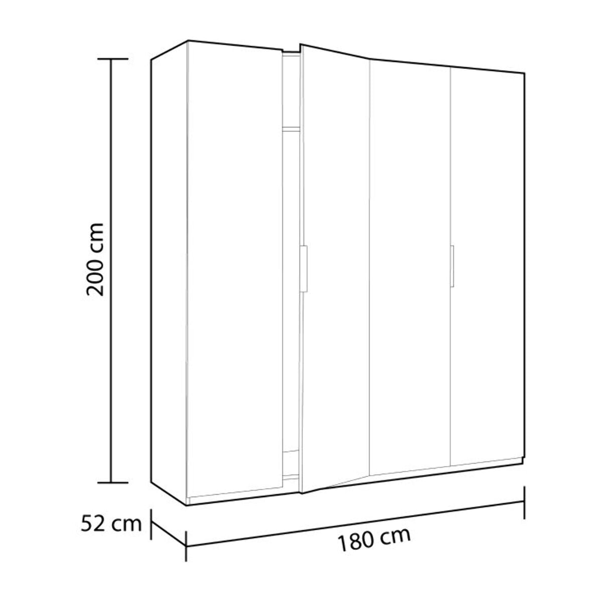 Armario Low Cost 4 puertas Blanco Brillo