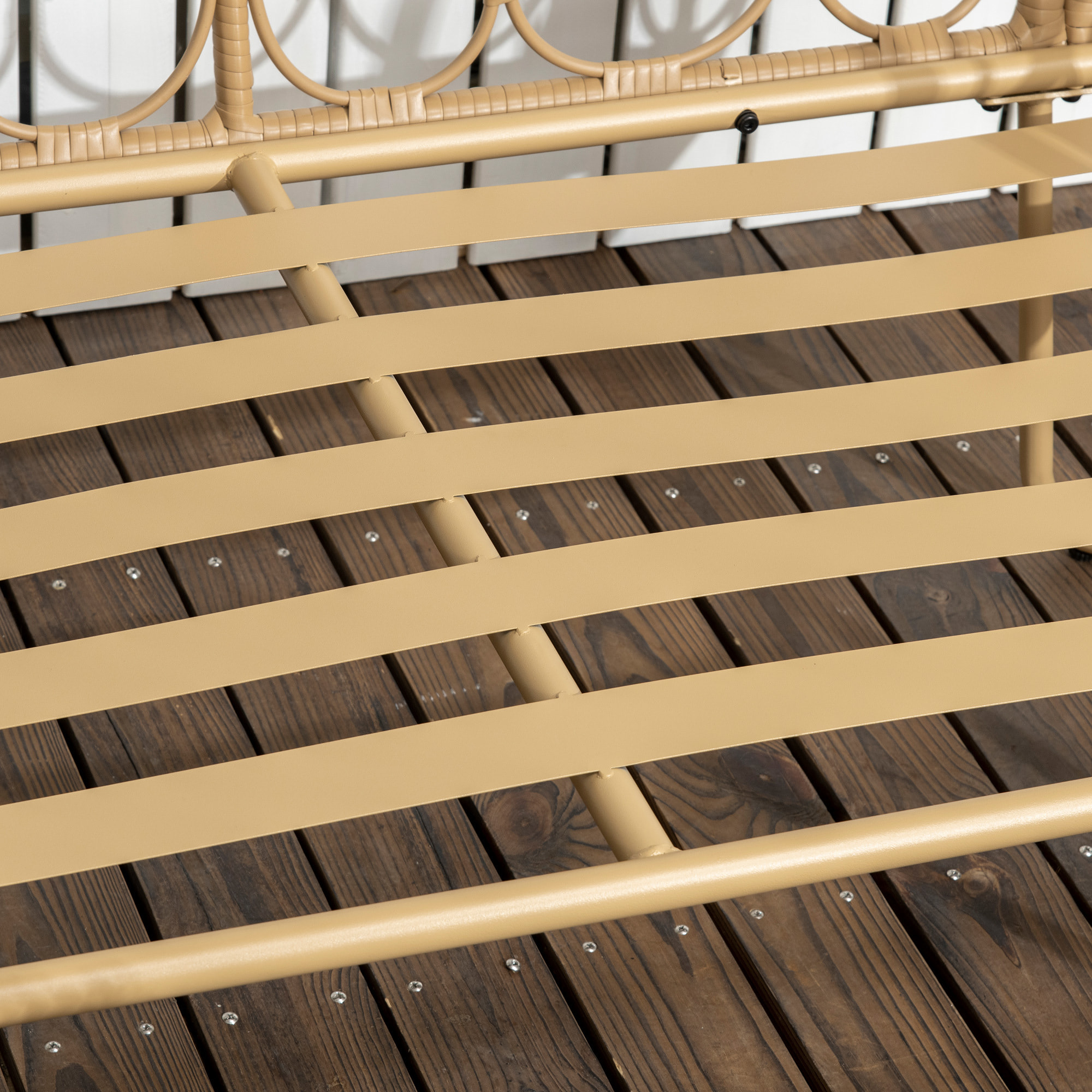 Conjunto de Jardín de Ratán Sintético Juego de 4 Piezas Muebles de Jardín con Sofá de 2 Plazas 2 Sillones y Mesa de Centro con Encimera de Cristal y Cojines Extraíbles Natural y Gris