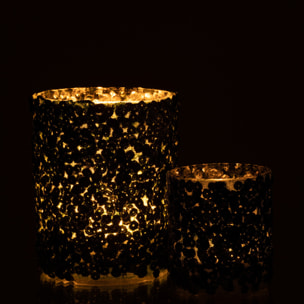 J-Line photophore Givré - verre - vert foncé - large