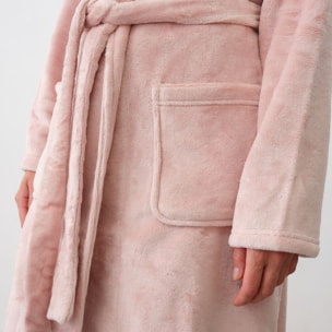 Bata tejido polar Cosal color rosa Poliéster