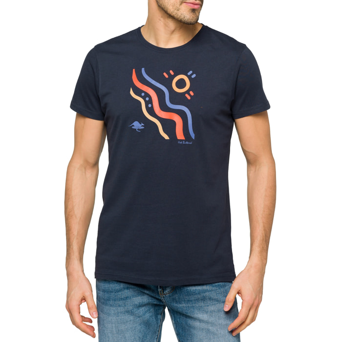 T-shirt in cotone 150 gr Hot Buttered Outback Blu Navy