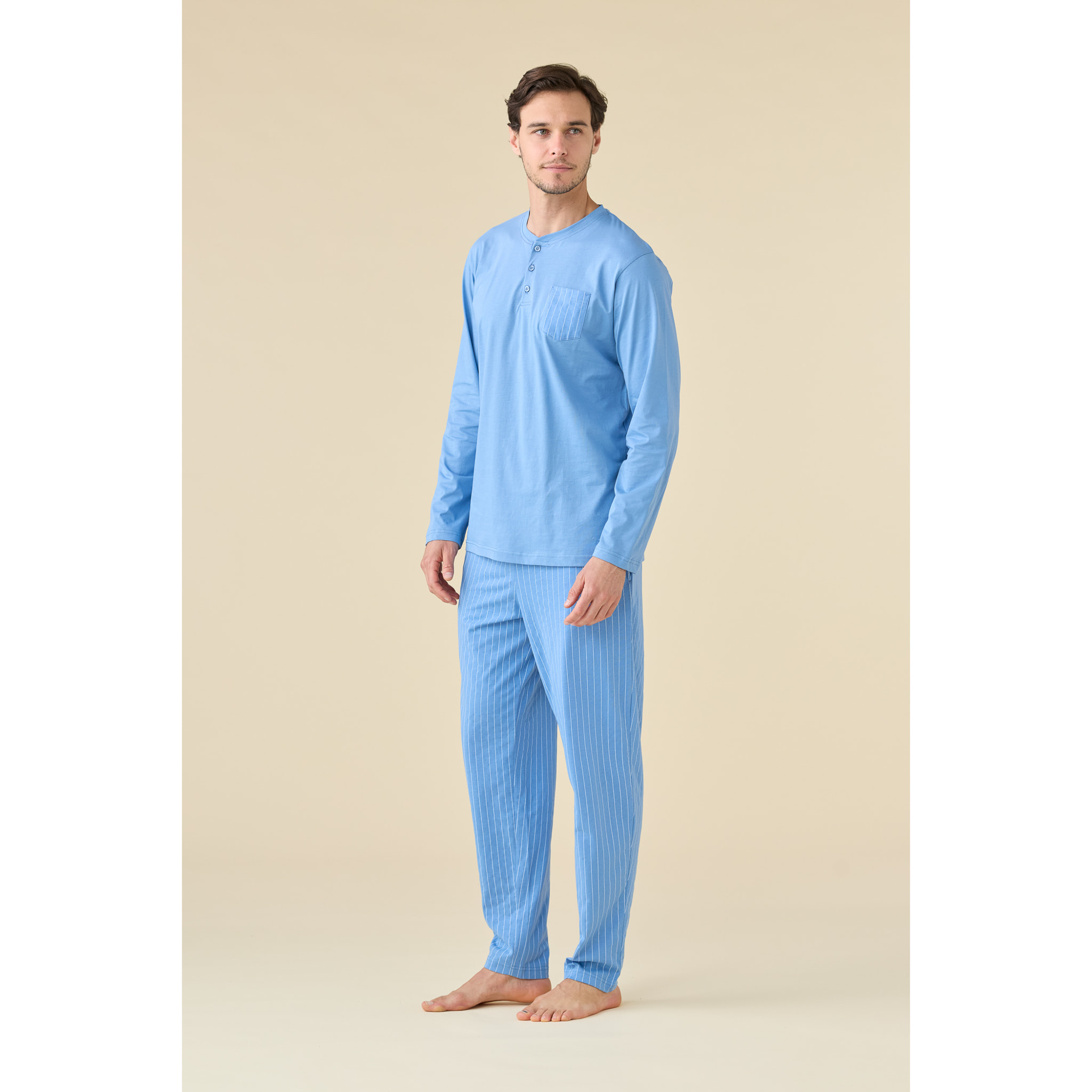Pigiama uomo estivo in cotone articolo stripes. Noidinotte