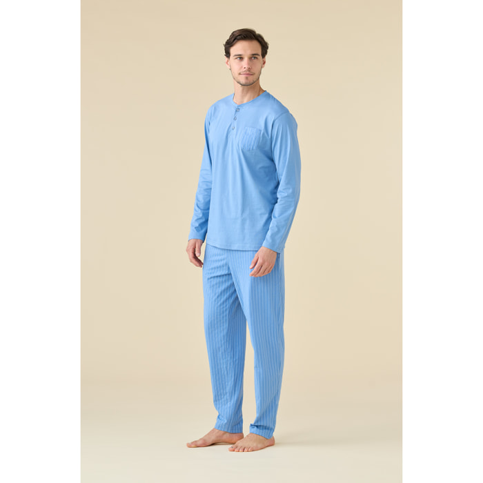 Pigiama uomo estivo in cotone articolo stripes. Noidinotte
