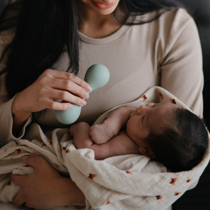 Mushie Sonajero Silicona Bebé Solid