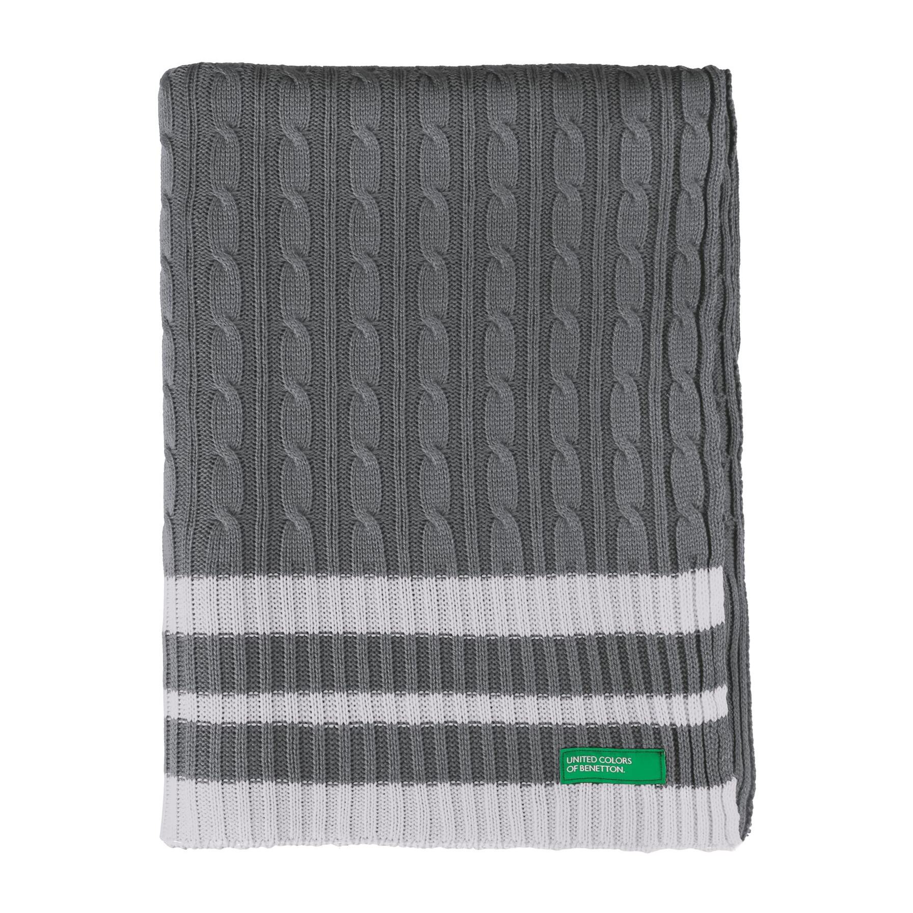 Manta punto  benetton  gris oscuro tevere