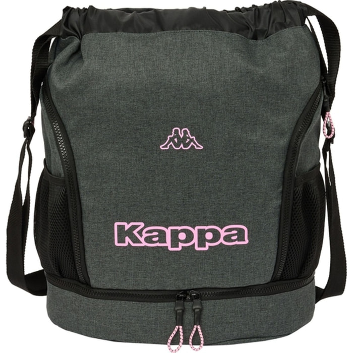 Saco mochila kappa "silver pink"