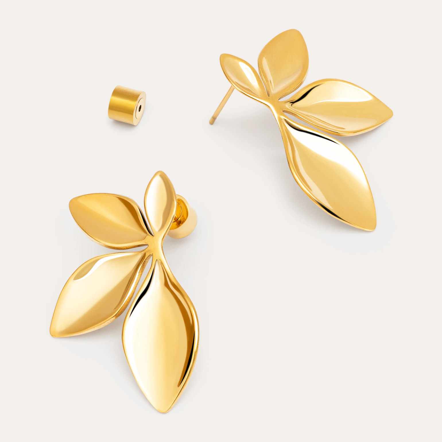 Pendientes Camila Acero Baño Oro