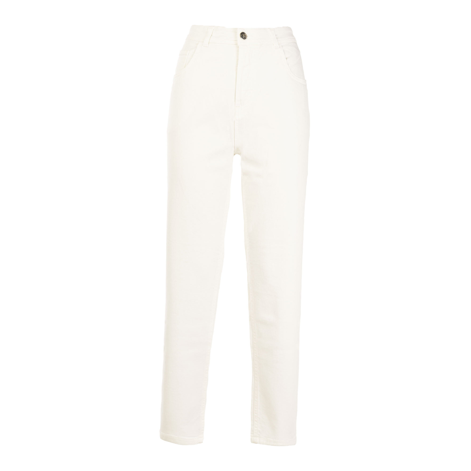 REIGN pantalone donna natural white