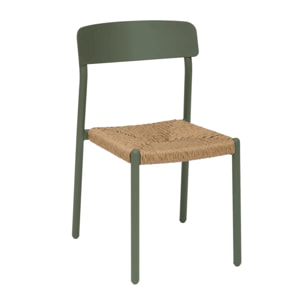 Chaise de jardin Wistty empilable vert laurier