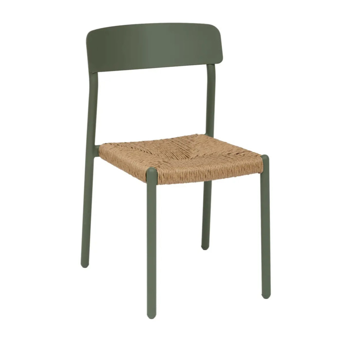 Chaise de jardin Wistty empilable vert laurier