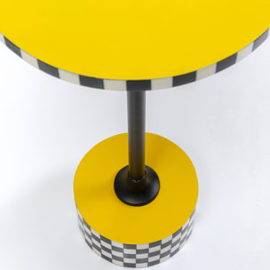 Table d'appoint Domero Checkers 25cm jaune Kare Design