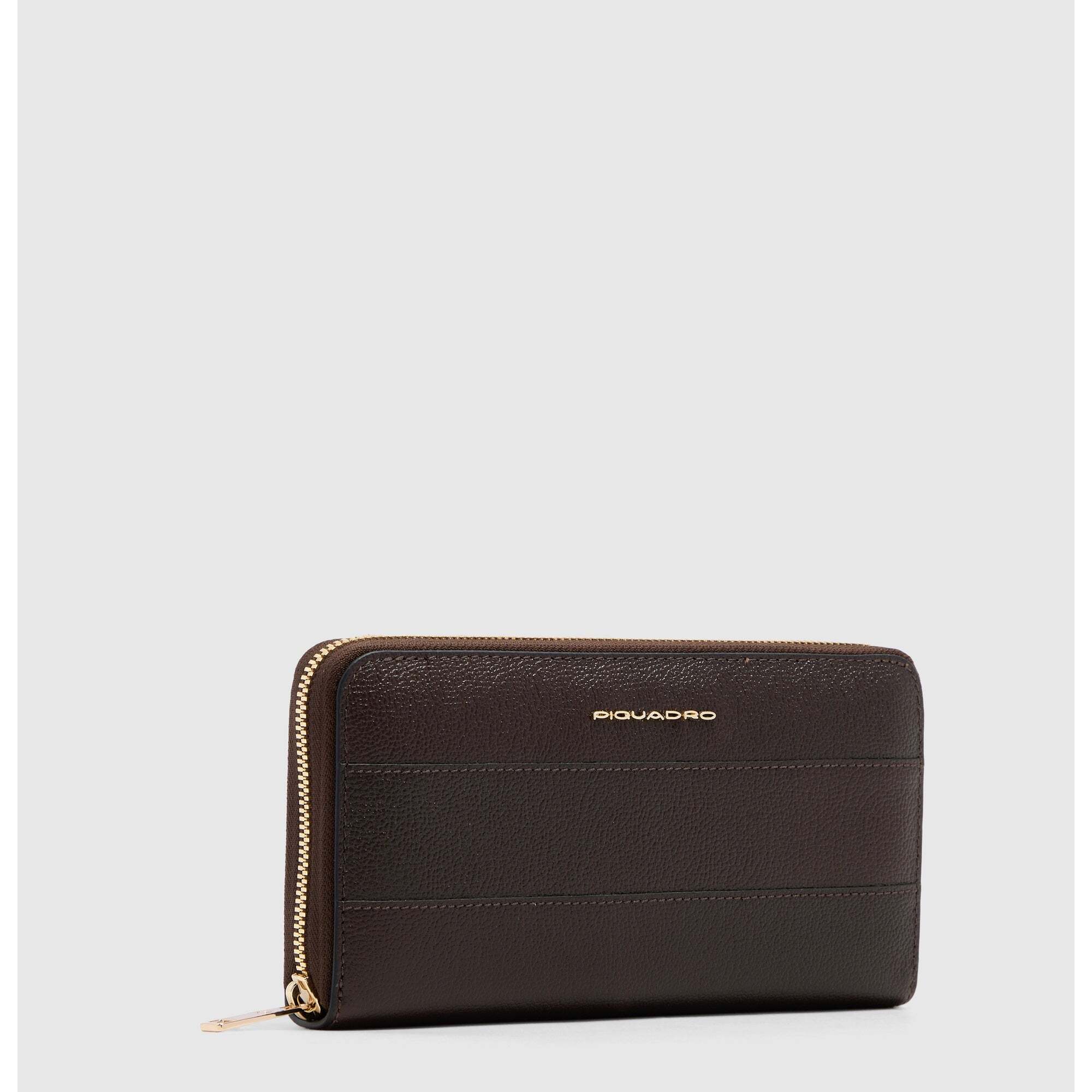 Piquadro Portafogli donna grande zip-around