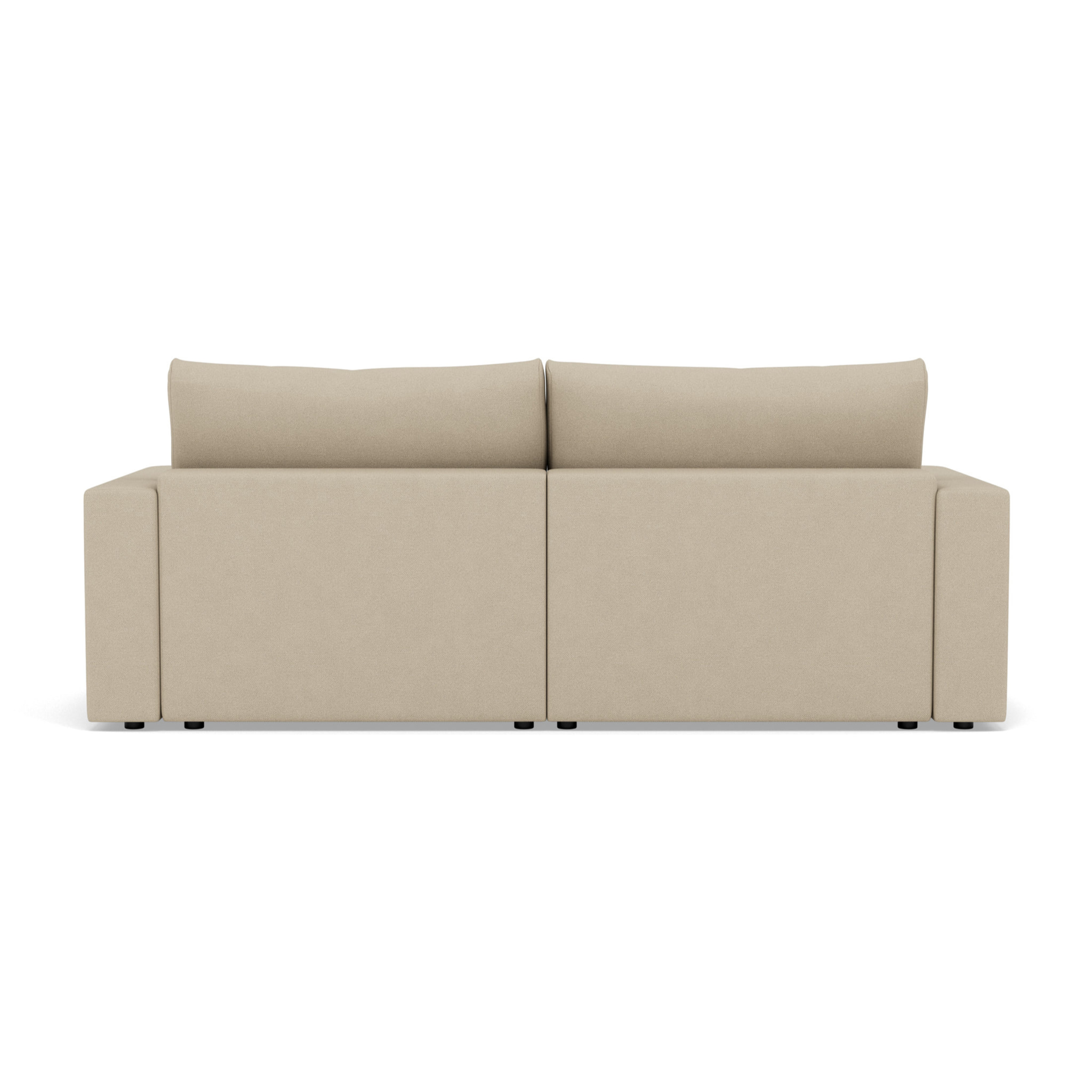 Daryl - canapé d'angle réversible 4 places convertible avec coffre en tissu texturé - Beige