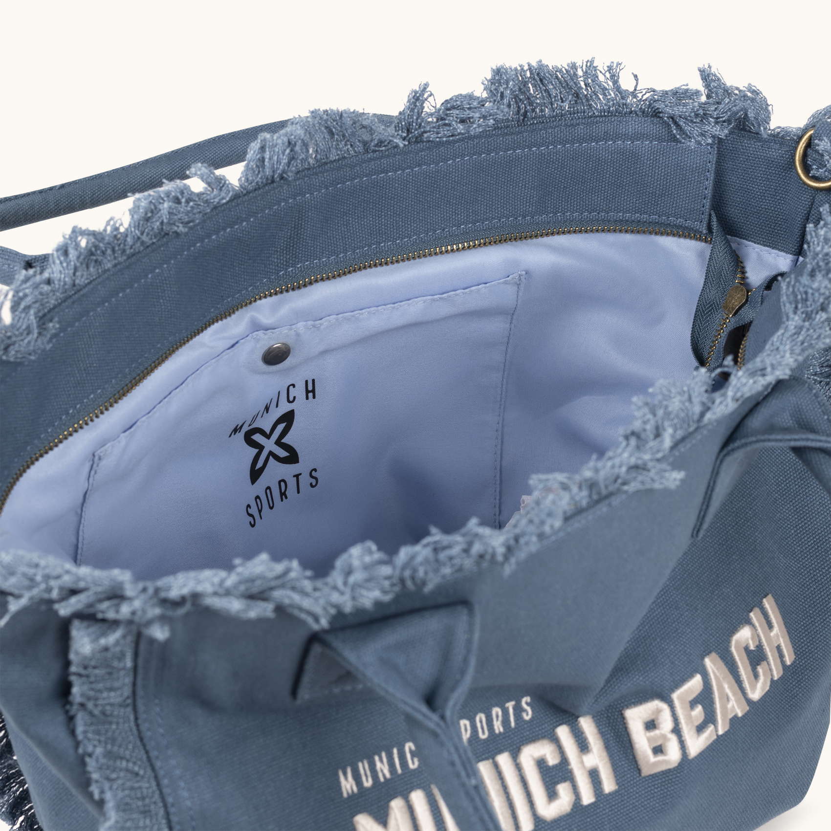 Bolso Shopper Denim de Algodón Reciclado con Flecos SCUBA DENIM SHOPPER