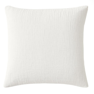 Paire de taies d'oreiller gaze de coton lavé blanc pur