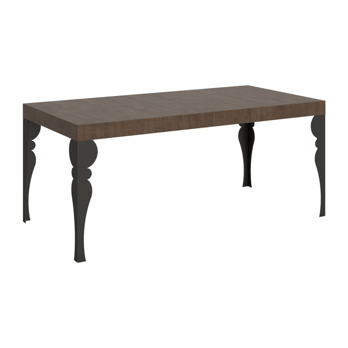 Mesa extensible 90x200/304 cm Paxon Nogal estructura Antracita