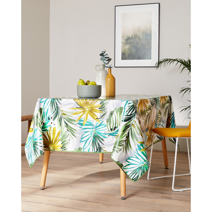 Nappe coton enduit OASIS vert