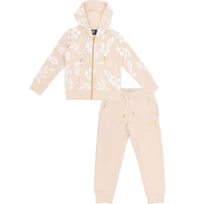 Chándal de niña Chic Boxing con capucha y cremallera