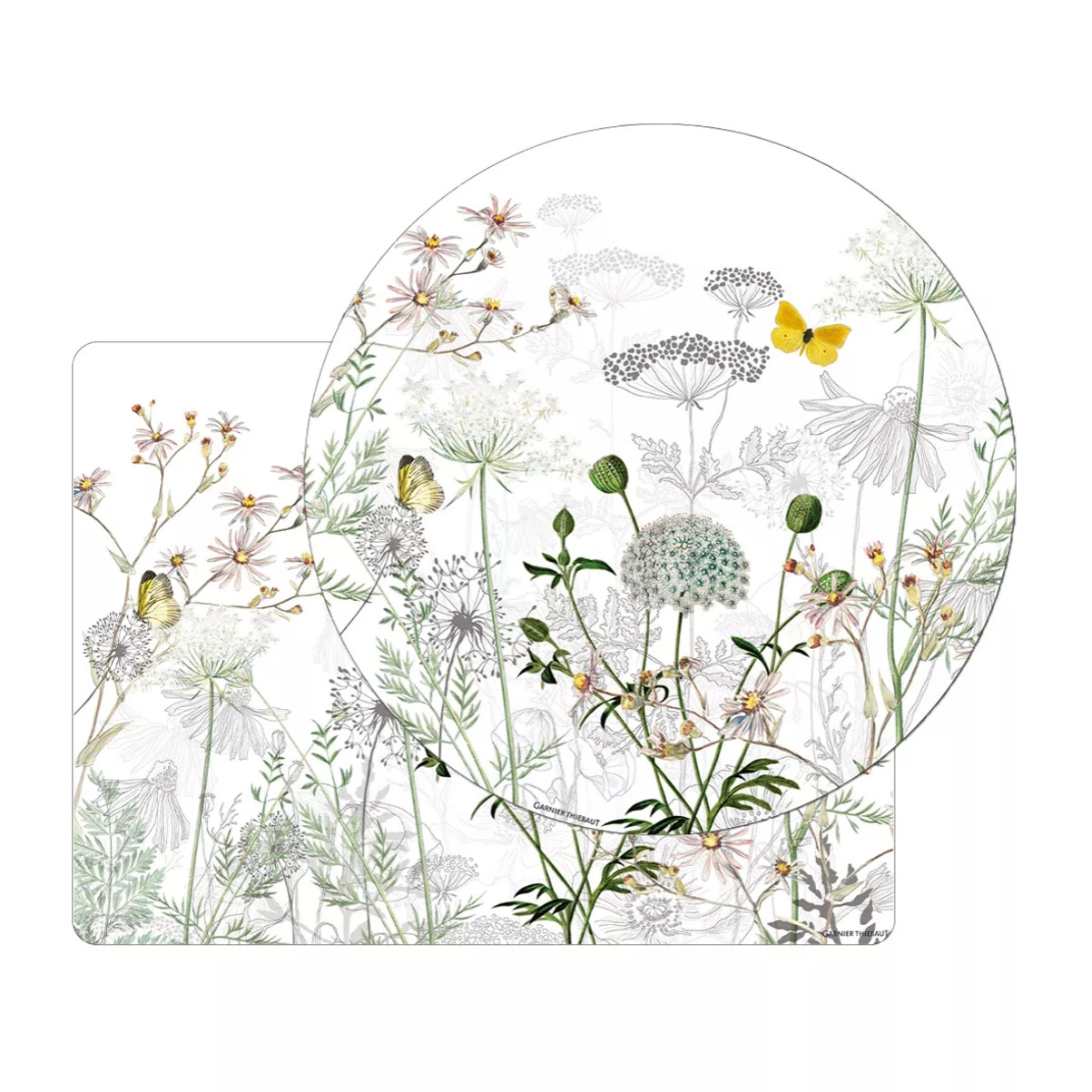 Set vinyle 860 g/m² imprimé gris jaune Escapades magiques blanc