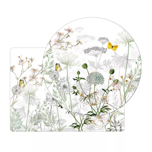 Set vinyle 860 g/m² imprimé gris jaune Escapades magiques blanc