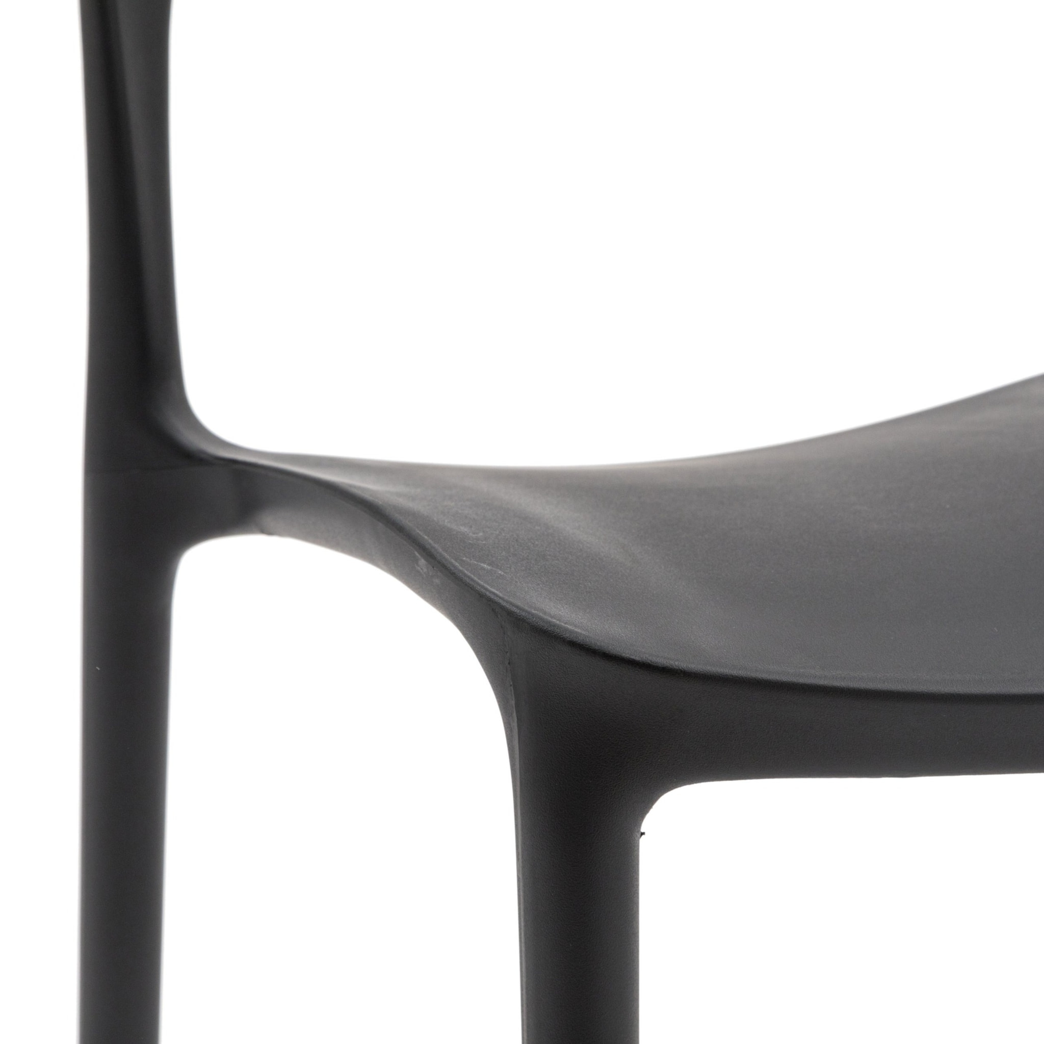 Set di 4 sedie SOUTH BEACH in polipropilene nero