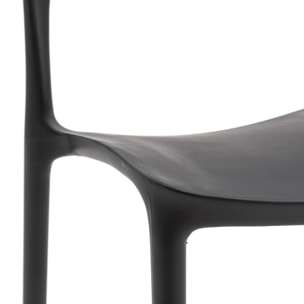 Set di 4 sedie SOUTH BEACH in polipropilene nero