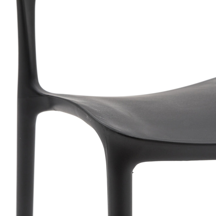 Set di 4 sedie SOUTH BEACH in polipropilene nero