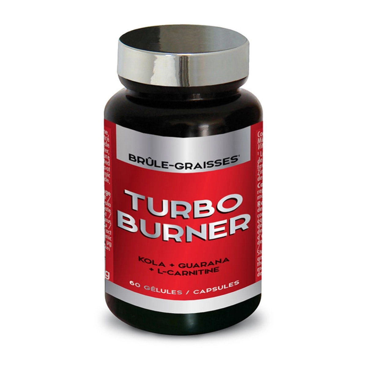 NUTRI EXPERT - Turbo Burner - Brûle-graisses spécial Homme - Favorise l'amincissement - Association de Plantes, Minéraux et Vitamines - Kola + Guarana + L-Carnitine - 100% Actifs Naturels - 60 gélules