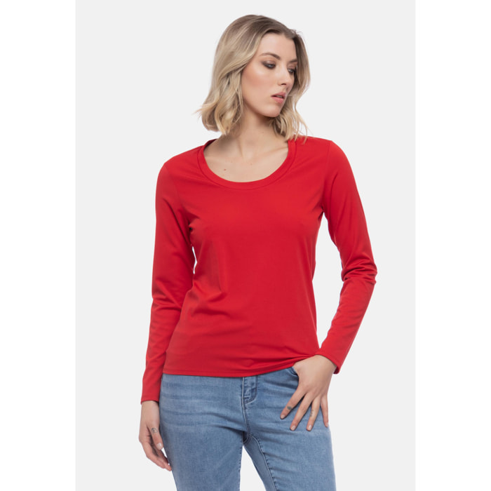 Camomilla - T-shirt SABRYNA in Poliestere, rosso (44)
